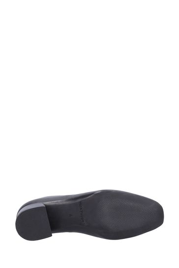 Hush puppies black cheap leather shoes