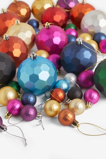 Buy 50 Pack Multi Christmas Baubles from Next Estonia