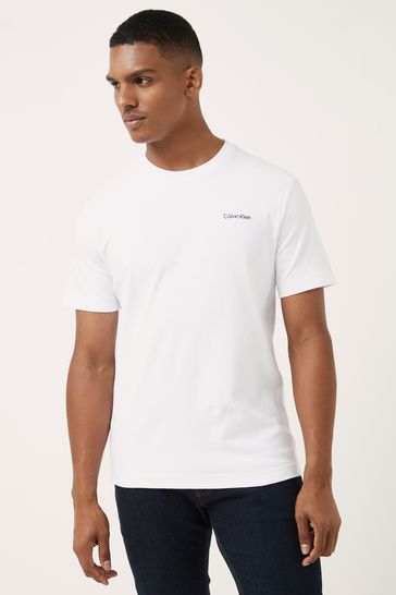 Calvin Klein White Interlock Logo T-Shirt