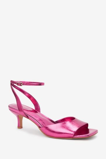 Pink kitten heel sandals store uk