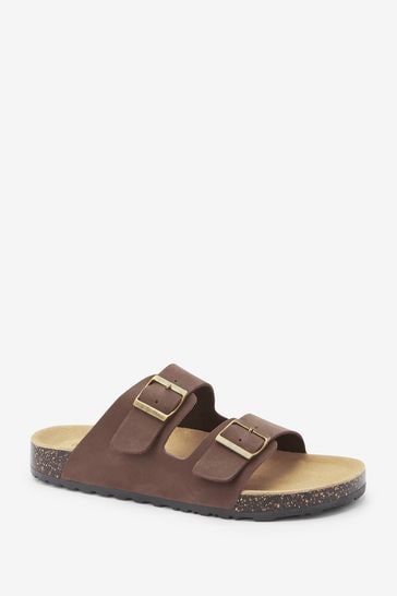 Leather 2 strap top sandals