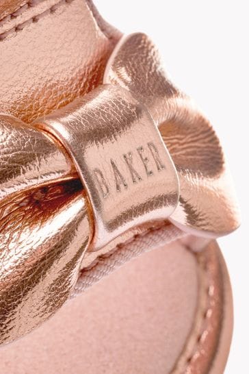Buy Baker by Ted Baker Rose Gold Sandal Bow Padders from Next Luxembourg