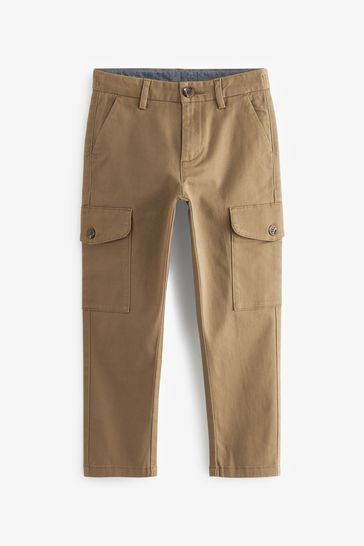 Tan Brown Chino Cargo Trousers (3-16yrs)