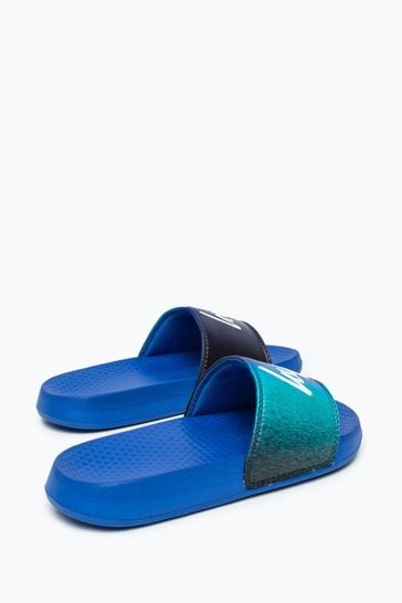 Buy Hype. Unisex Blue Speckle Fade Script Sliders from Next Luxembourg