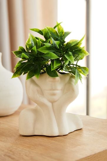 Green Artificial Plant In Decorative Body Pot