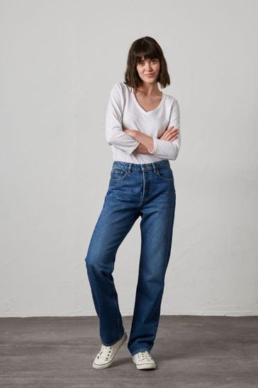 FatFace Blue Sutton Straight Jeans