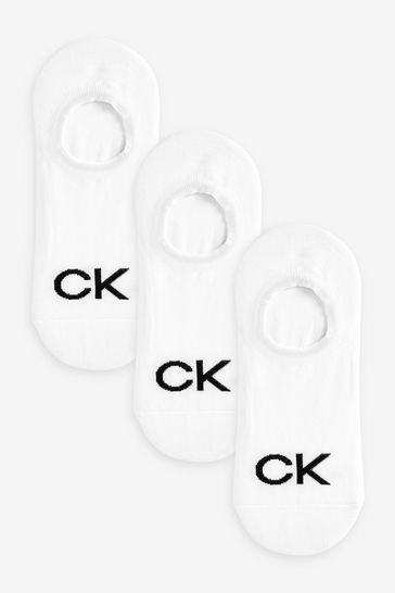 Calvin Klein White High Cut Logo Socks 3 Pack