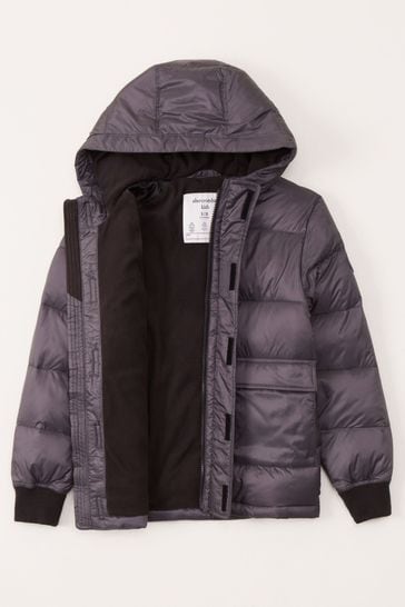 Abercrombie black puffer jacket top