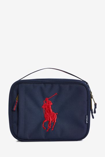 Polo Ralph Lauren Navy Blue Large Pony Logo Lunch Box Bag