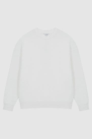 All white crew clearance neck