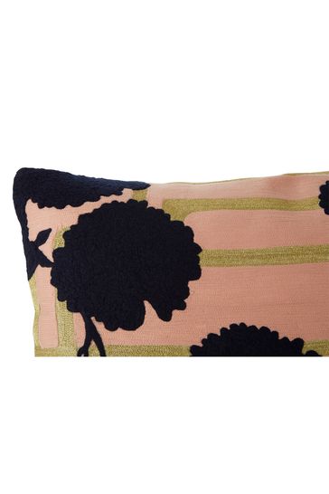 Fifty Five South Pink Embroidered Cushion