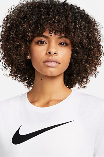 Buy Nike White DriFIT Swoosh T Shirt from Next Luxembourg