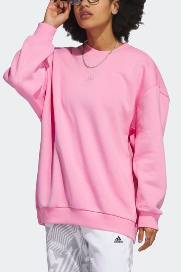 Buy adidas Pink Sportswear All season Fleece Oversized Crew Sweatshirt from Next Oman