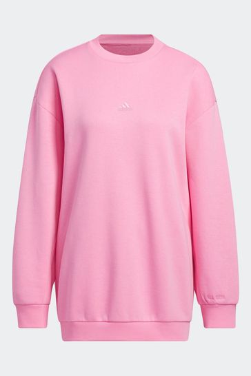 Pink adidas discount crewneck sweatshirt