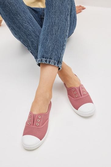 Pink Slip On Canvas Shoes