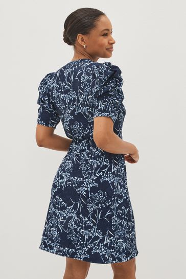 Next navy 2025 wrap dress
