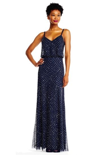 Blouson beaded outlet gown