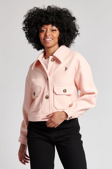 Pink polo best sale coat
