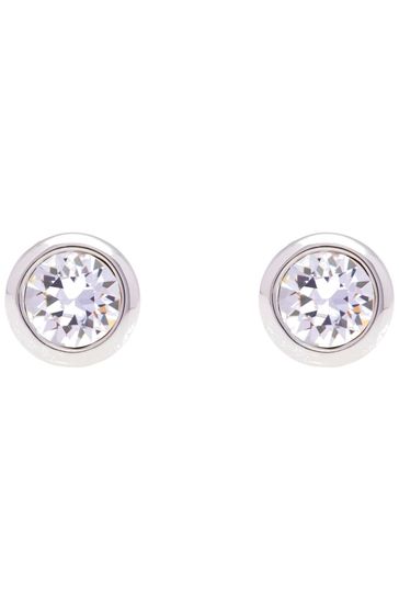 Ted Baker Silver Tone SINAA: Crystal Stud Earrings