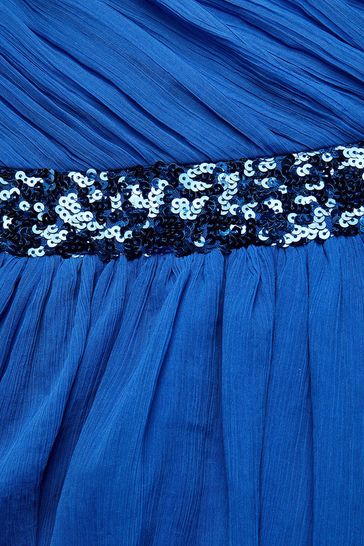 Buy Monsoon Blue Abigail One Shoulder Prom Dress from Next Luxembourg