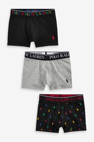 Polo Ralph Lauren Boys Cotton Stretch Logo Boxers 3 Pack