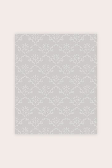 Laura Ashley Sugared Grey Coralie Wallpaper Sample Wallpaper