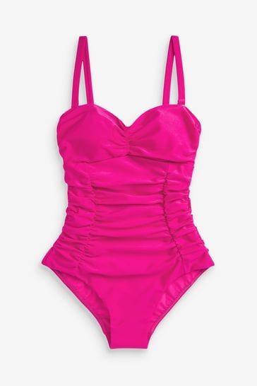 Pink tummy control swimsuit hot sale