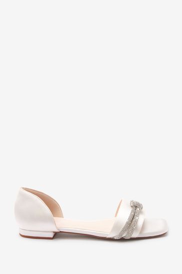 Ivory peep toe bridal shoes clearance