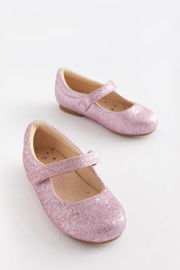 Pink Glitter Standard Fit (F) Mary Jane Shoes