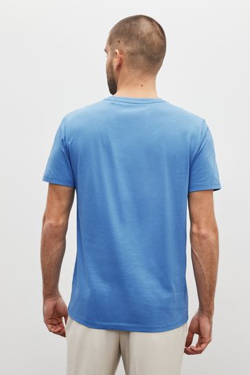 Buy Dusky Blue Essential Crew Neck T Shirt from Next Luxembourg