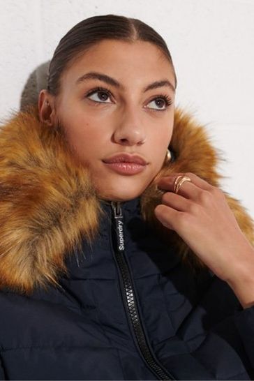 Buy Superdry Blue Arctic Tall Puffer Coat from Next Luxembourg