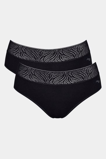 Sloggi Women's Underwear (Pack of 2), Black, S : : Clothing, Shoes  & Accessories