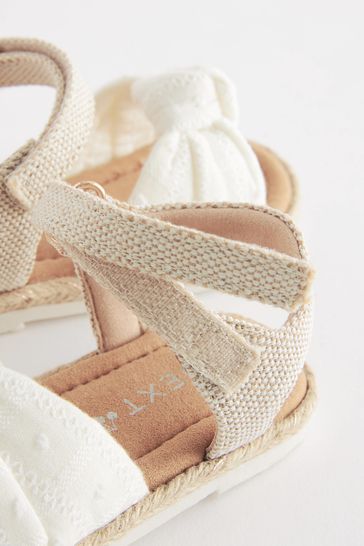 White knot sandals sale