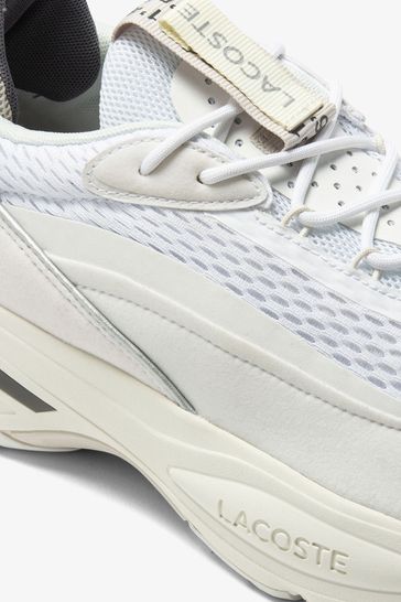 Lacoste discount silver trainers