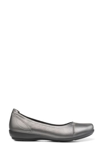 Hotter Robyn II Metallic Silver Slip-On Shoes