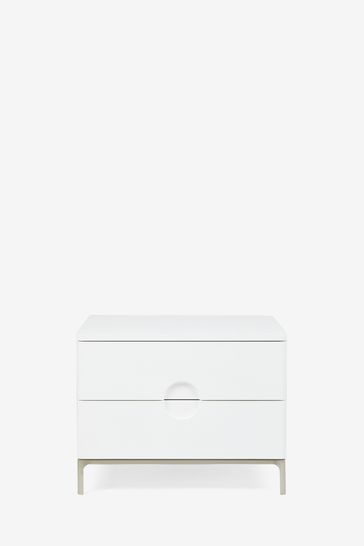 Bedside table hot sale white and black