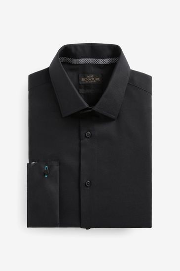 Mens slim fit double top cuff shirts