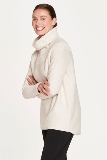 Thought Noelle White Lambswool Knit Jumper