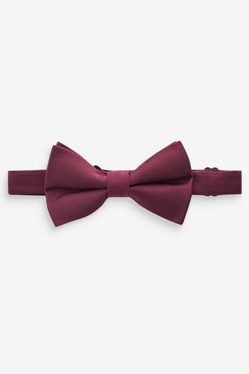 Burgundy Red Recycled Polyester Twill Bow Tie