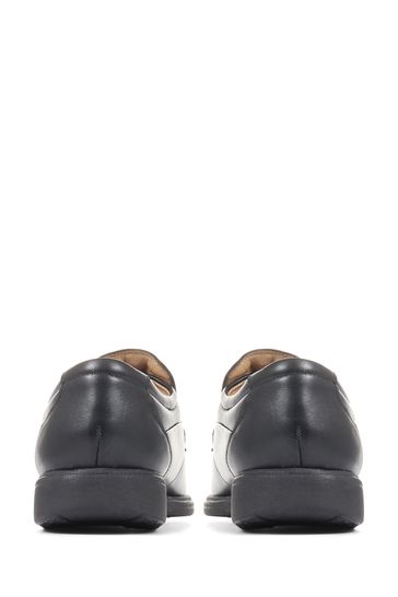 Pavers Gents Black Slip On Smart Shoes