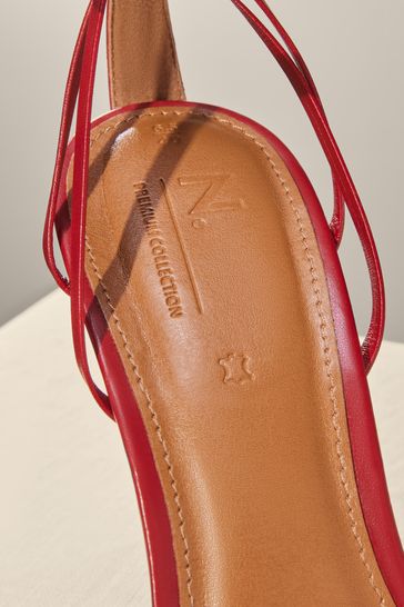 Red caged sandals new arrivals