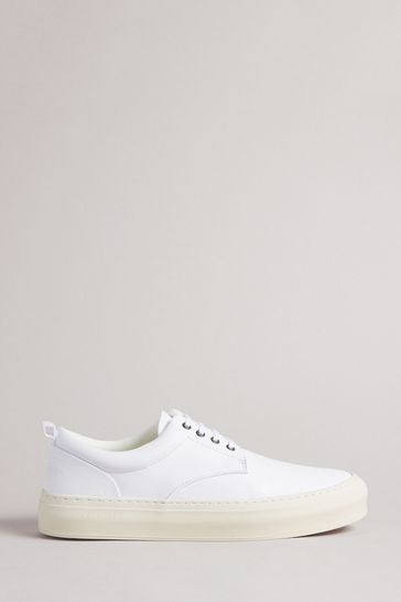 Ted Baker White Estonn Leather Derby Shoes
