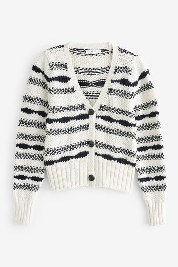 Black white cardigan hotsell