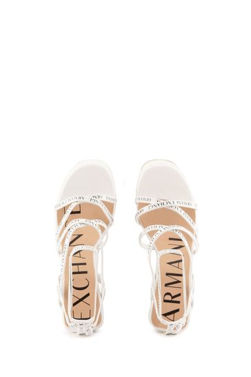 Buy Armani Exchange Strappy Wedge Logo Sandals from Next Poland