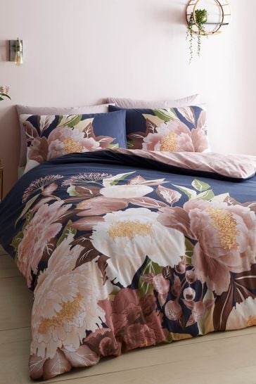 Buy Catherine Lansfield Blue Opulent Floral Duvet Cover and