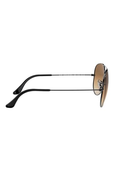 Buy Ray-Ban Gunmetal & Light Brown Gradient Lens Aviator