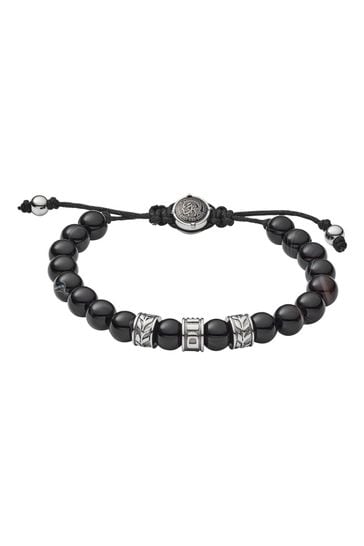 Diesel Black Beads Bracelet