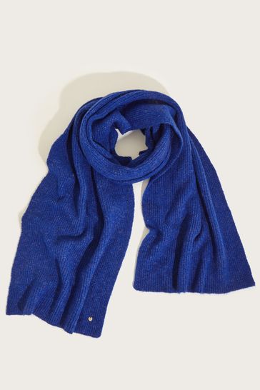 Monsoon Blue Supersoft Knit Scarf with Recycled Polyester