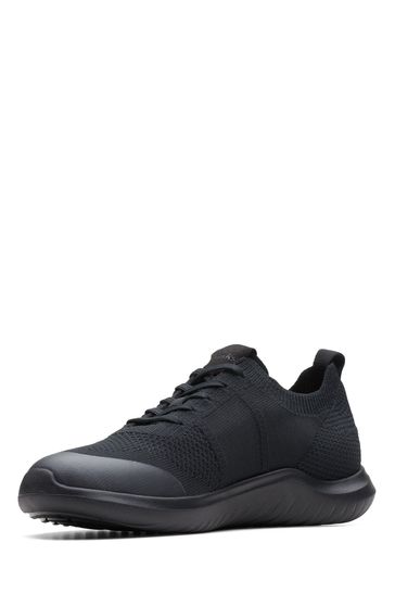 Buy Clarks Black Knit NovaLite Lace Shoes from Next Luxembourg