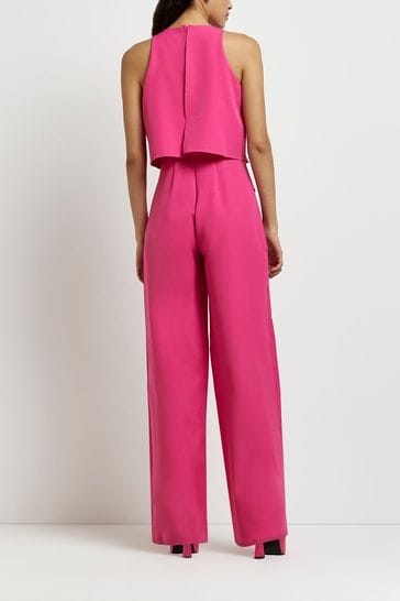 River island cheap pink jumpsuit